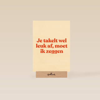 verjaardag kaart andc grappig je takelt wel leuk af moet ik zeggen