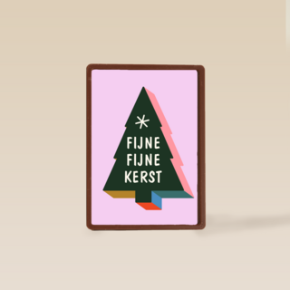 Kerstkaart fijne fijne kerst