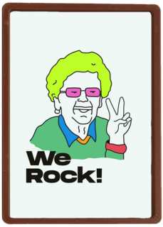 Vriendschap kaart we rock