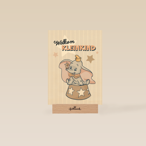 Welkom kleinkind felicitatie met Dombo van Disney