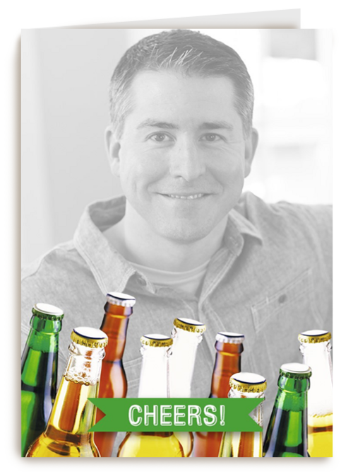 fotokaart cheers flesjes bier