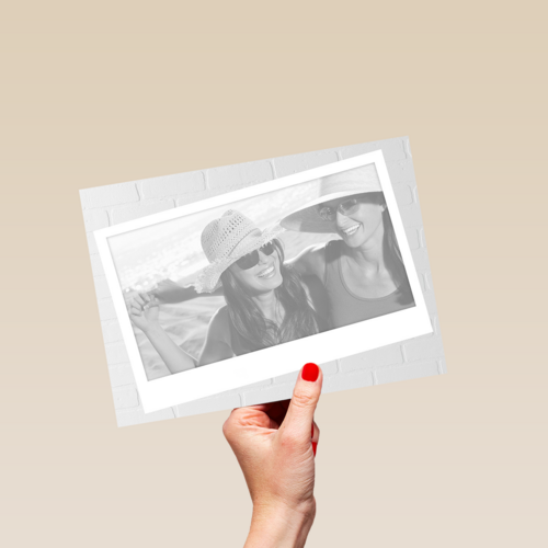fotokaart blanco simpel grijs liggend