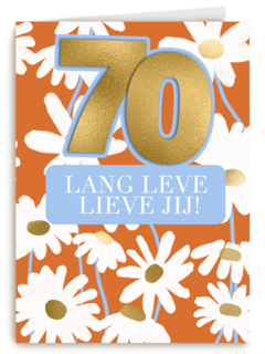 een bloemige verjaardagskaart voor 70