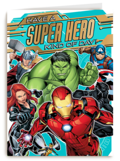 Avengers verjaardagskaart superhero