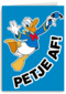 Complimentkaart Donald Duck petje af