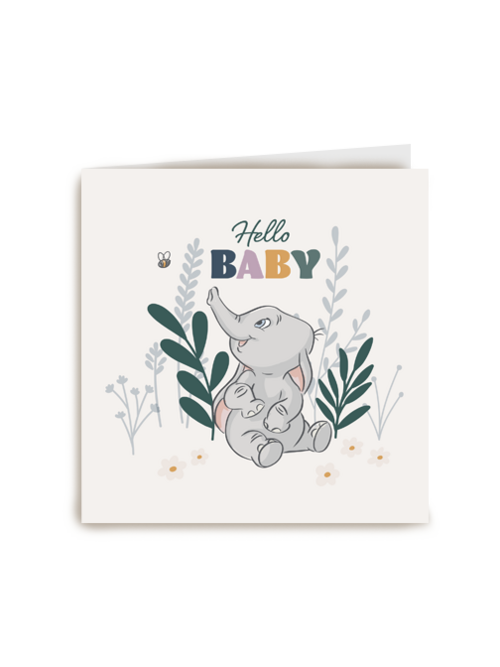 Hello baby Disney kaart van Dumbo het olifantje
