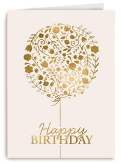 Gouden boom met Happy Birthday