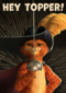 Puss in boots verjaardagskaart Hey topper