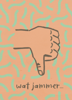 gezakt kaart thumbs down