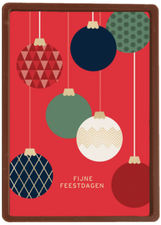 Fijne feestdagen modern kerstballen