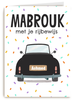 Gefeliciteerd rijbewijs arabisch