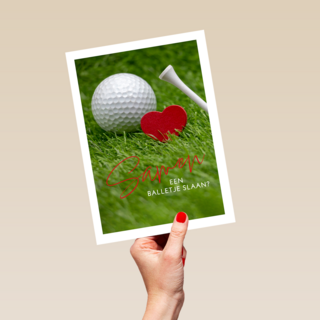 Valentijn balletje slaan golf