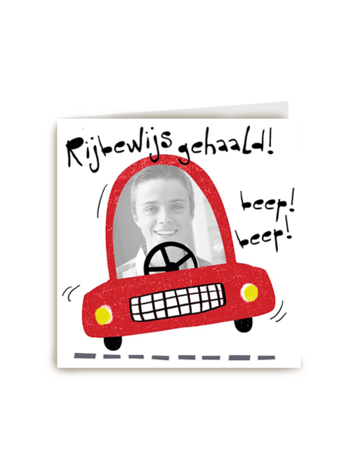 fotokaart rijbewijs rode auto
