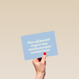 Gezakt kaart er mag nog steeds gezopen worden hoor
