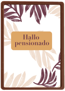 Pensioen kaart hallo pensionado