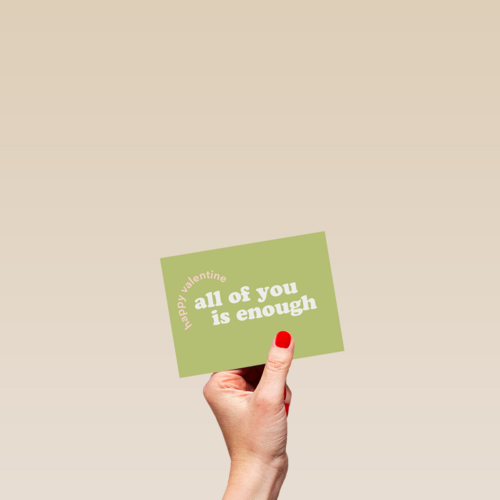 valentijn vriendschap kaart all of you is enough