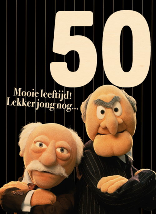 muppets verjaardagskaart statler en waldorf
