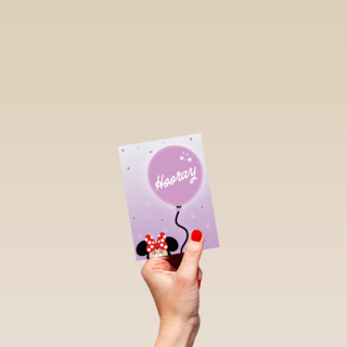 Disney Minnie Mouse verjaardagskaart Hooray