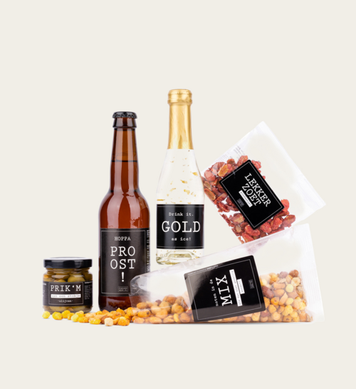 Flessenwerk Drank Cadeau Borrelpakket Biertje Wijntje