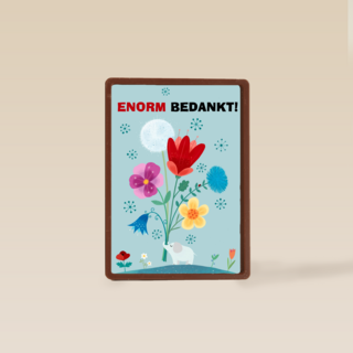 Bedanktkaart met bloemen illustratie