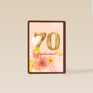 Verjaardagskaart 70 met bloemen