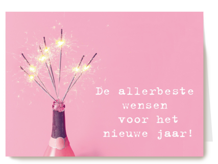 nieuwjaarskaart sterretjes de allerbeste wensen