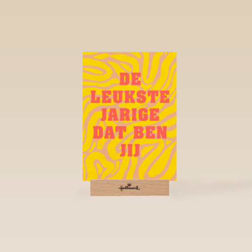 verjaardag kaart hip patroon de leukste jarige dat ben jij