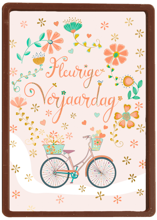Chocolade Kaart | Hallmark | Fleurige Verjaardag Turnowsky