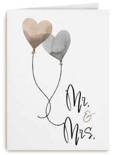 Pas getrouwd kaart Mr and Mrs