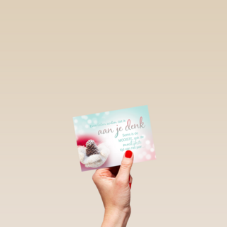 Kerstkaart tekst Ik denk aan je