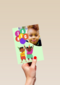 Kindjes met ballonnen fotokaart