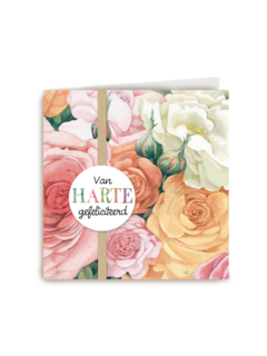 marjolein bastin van harte gefeliciteerd gekleurde bloemen