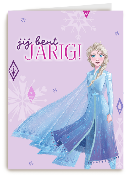 verjaardag kaart frozen elsa jij bent jarig