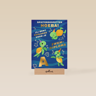 Zwemdiploma A kaart met schildpadden