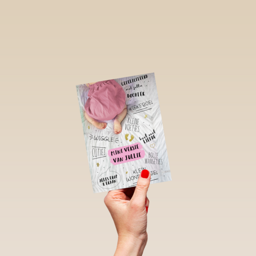 een mooie roze mini versie van jullie