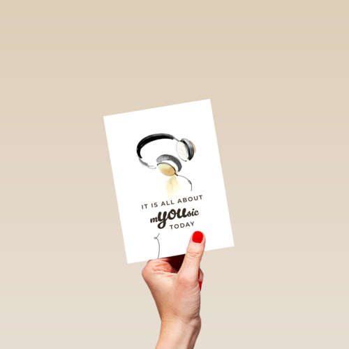 its all about you today with headphones