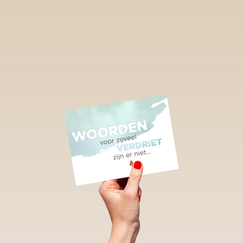 woorden voor zoveel verdriet