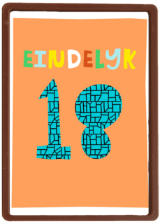 Verjaardagskaart Eindelijk 18 jongen man