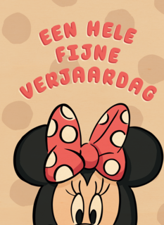 verjaardag kaart minnie mouse een hele fijne verjaardag