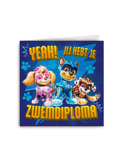 paw patrol zwemdiploma kaart