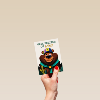 Beer op kamp Folio