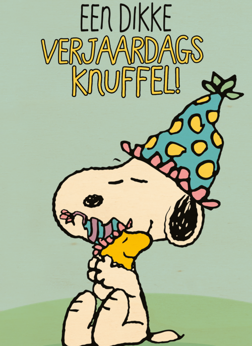 verjaardagskaart klassiek dikke verjaardagsknuffel