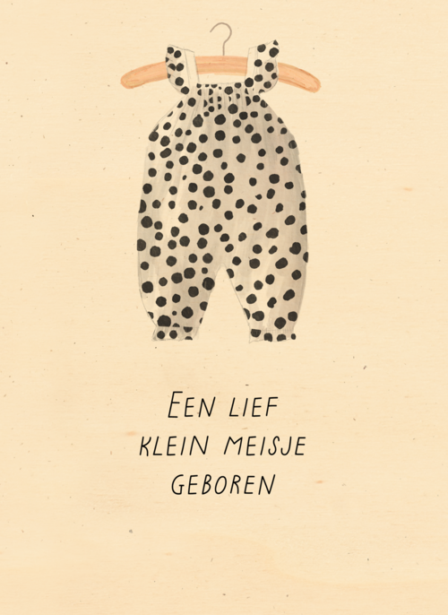 Geboorte felicitatie dochter lief klein meisje