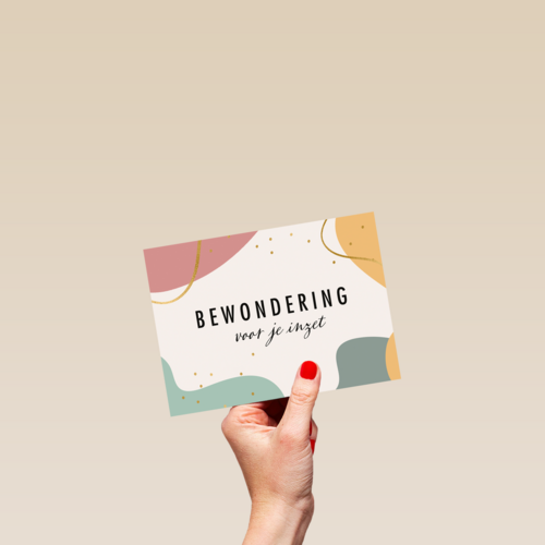 Bedankt kaart thuiswerken bewondering voor je inzet