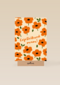 oranje bloemenkaart met gefeliciteerd mam