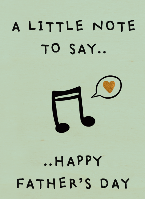 vaderdag kaart hip a little note to say happy vaders day