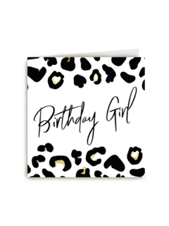 birthday girl with leopard print