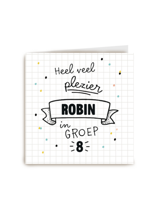 back to school kaart heel veel plezier in groep