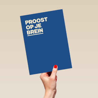 Geslaagd kaart Proost op je brein