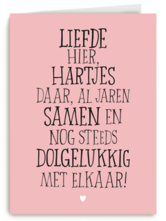 al jaren samen en nogsteeds dolgelukkig kaart